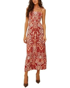 FARM Rio Tropical Tapestry Slip Dress - Red