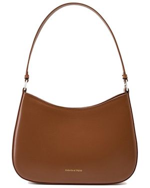 Adele Berto Leather Shoulder Bag - Brown