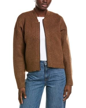 Michael Stars Lidia Cropped Bomber Jacket - Brown