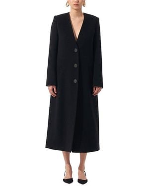 Carolina Herrera Long Wool Overcoat - Black