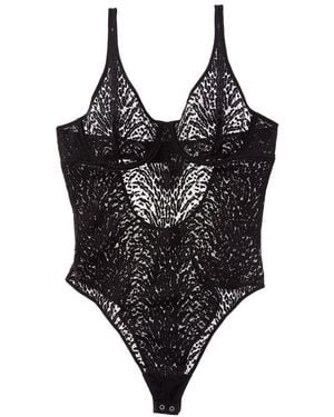 Wolford Animalier Lace Underwire Bodysuit - Black