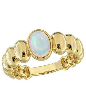 Rina Limor 0.70 Ct. Tw. Ethiopian Opal Puffy Band Ring - Metallic