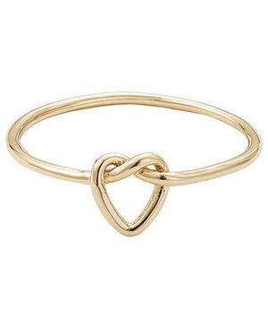 Adornia 14K Plated Heart Knot Ring - White