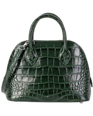 Tiffany & Fred Paris Mini Croc-Embossed Leather Satchel - Green