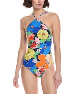 Kate Spade High-Neck One-Piece - Blue