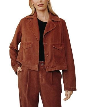 Bella Dahl Utility Crop Trench Jacket - Red