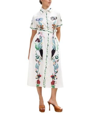 AMINA GLAM Midi Dress - White