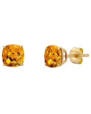 MaxColor 14k 3.10 Ct. Tw. Citrine Studs - Orange