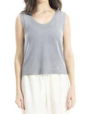 Max Studio Scoop Neck Tank - Blue