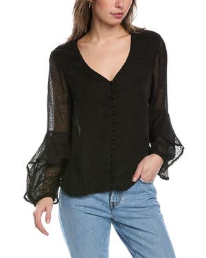 Walker & Wade Walker&wade Bardot Silk Top - Black