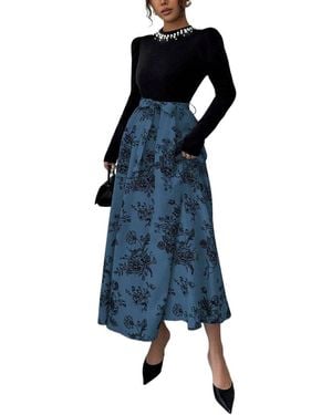 XIRELLI Print Maxi Dress - Blue