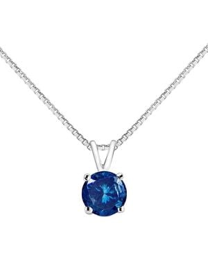 Haus of Brilliance 14K 0.50 Ct. Tw. Lab-Grown Diamond Pendant Necklace - Blue