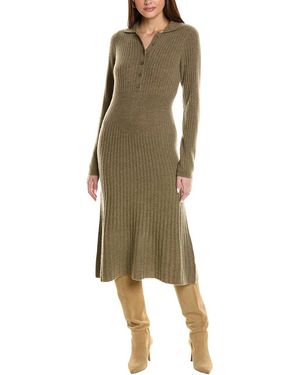 Design History Collared Cashmere Sweaterdress - Green