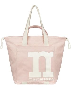 Marimekko Mono City Tote Solid Shoulder Bag - Pink