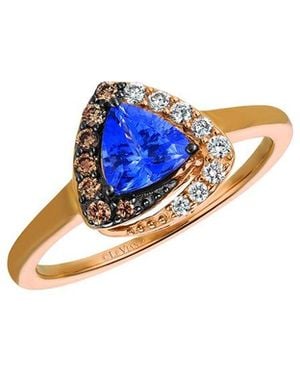Le Vian Le Vian 14K Rose 0.95 Ct. Tw. Diamond & Tanzanite Ring - Blue