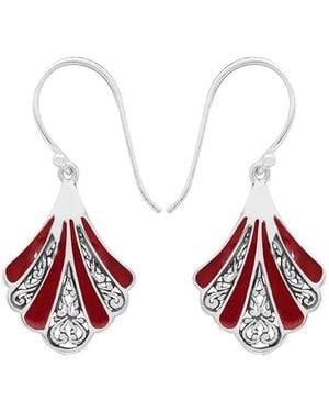Samuel B. Coral Earrings - Red