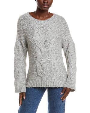 NAADAM Luxe Lofty Alpaca-Blend Cable Boatneck Jumper - Grey