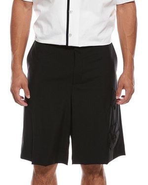 Valentino Wool & Mohair-Blend Bermuda Short - Black