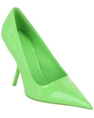 Ferragamo Eva X5 Patent Leather Pump - Green