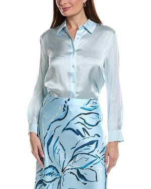 tyler boe Candice Silk Blouse - Blue