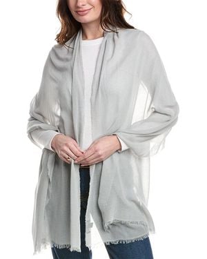 Bruno Magli Cashmere-Blend Crinkle Wrap - Grey