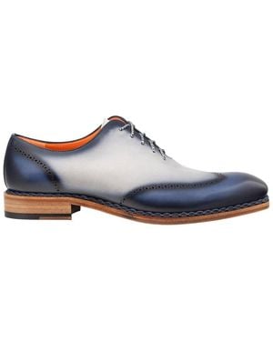 Mezlan Almagro Two-Tone Leather Oxford - Blue