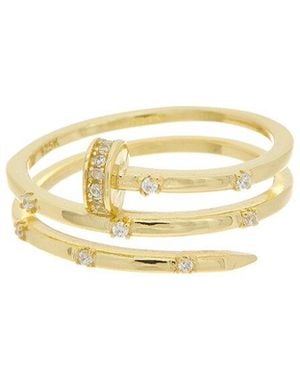 Meshmerise 18K Over Cz Ring - Metallic