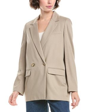 Madewell Caldwell Double-Breasted Linen-Blend Blazer - Natural