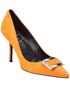 Roger Vivier Suede Pump - Metallic