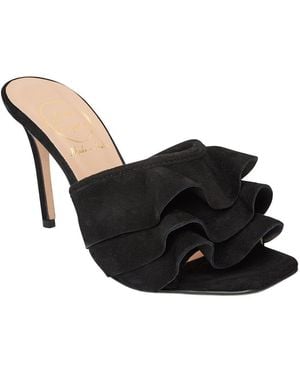 Jack Rogers Beatrice Suede Heel - Black