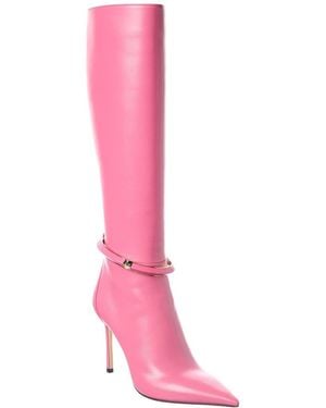 Jimmy Choo Dreece Kb 95 Leather Knee-High Boot - Pink