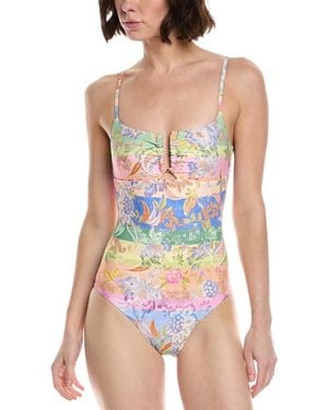 Monte and Lou Scooped U-Wire One-Piece - Blue