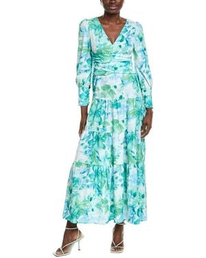 IPPONELLI Tiered Midi Dress - Blue