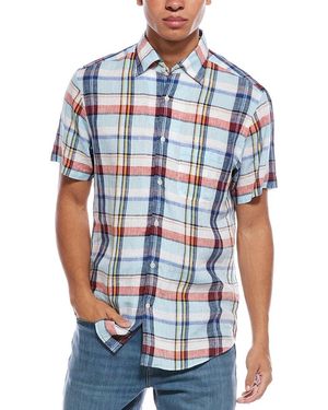 Robert Talbott Morgan Linen Shirt - Blue