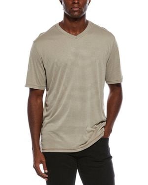 Tommy Bahama Bay Stripe V-Neck T-Shirt - Grey