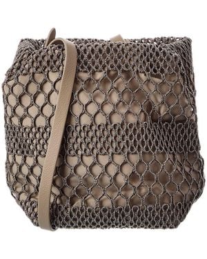 Brunello Cucinelli Leather Bucket Bag - Brown