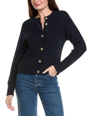 Hannah Rose Priscilla Cashmere-Blend Cardigan - Blue