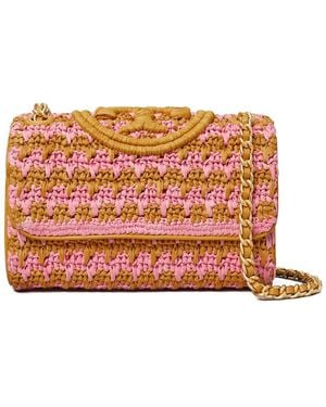 Tory Burch Fleming Soft Crochet Convertible Bag - Orange