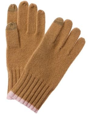Phenix Jersey Tipped Cashmere Tech Gloves - Brown