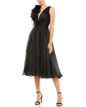 Mac Duggal Tea-Length Dress - Black