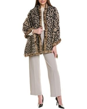 La Fiorentina Reversible Animal Print Wrap - White