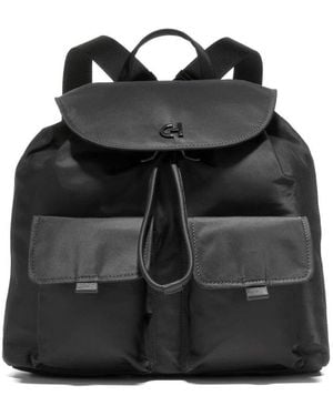 Cole Haan Nylon Flap Backpack - Black