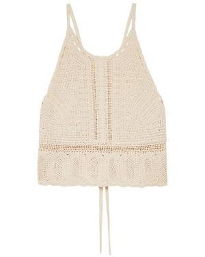 Reiss May Crochet Top - Natural