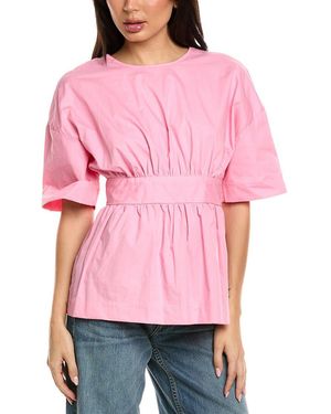 Estellina Solid Blouse - Red
