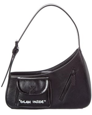 Off-White c/o Virgil Abloh Jitney Leather Hobo Bag - Black