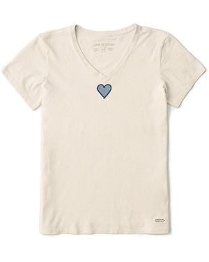 Life Is Good. Crusher V-Neck T-Shirt - Natural