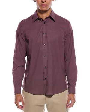 Report Collection 4-Way Geo Print Woven Sport Shirt - Purple