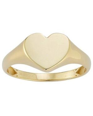 Ember Fine Jewelry 14K Heart Signet Ring - White
