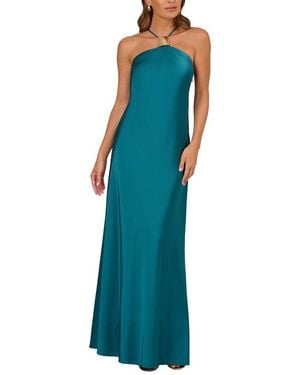 ADRIANNA EVE Solid Maxi Dress - Blue