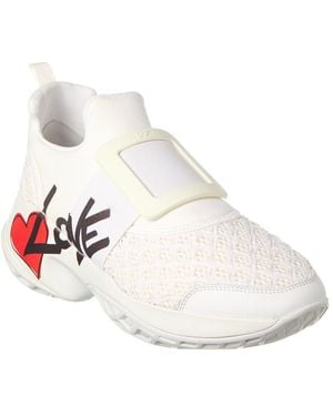 Roger Vivier Neoprene & Lace Sneaker - White